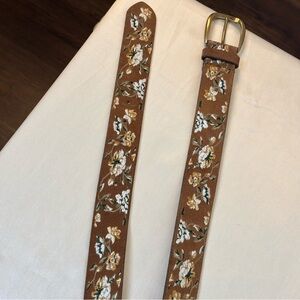 Lucky Brand Embroidered Leather Belt- Medium